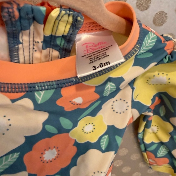 Ruffle Butts Colorful Floral Rashguard - Picture 7 of 8